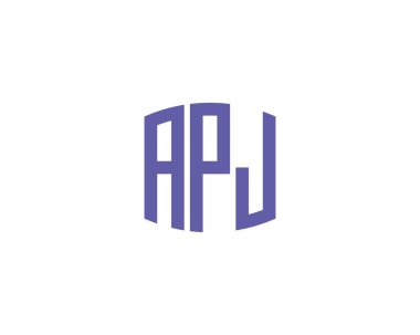 APJ logo tasarım vektör şablonu. APJ