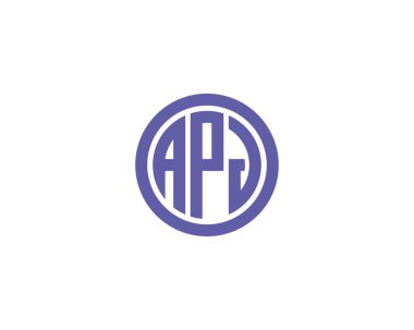 APJ logo tasarım vektör şablonu. APJ