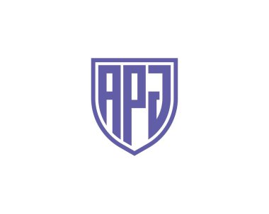 APJ logo tasarım vektör şablonu. APJ