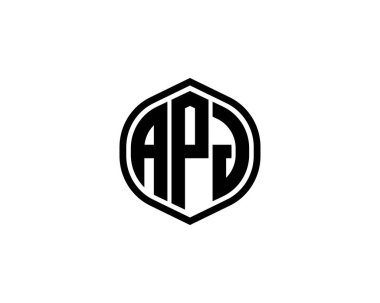 APJ logo tasarım vektör şablonu. APJ