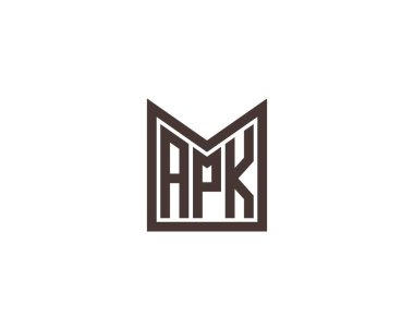 APK logo tasarım vektör şablonu. APK