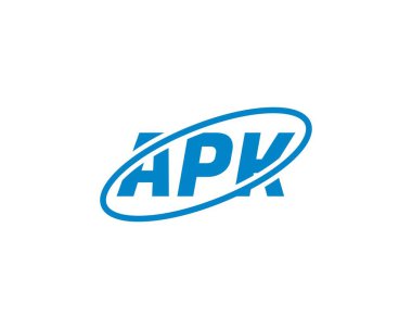 APK logo tasarım vektör şablonu. APK