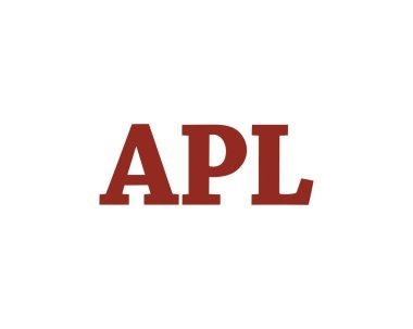 APL logo tasarım vektör şablonu. APL