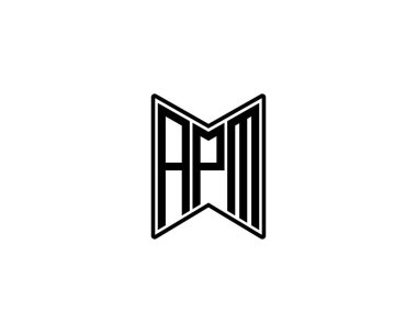 APM logo tasarım vektör şablonu. APM