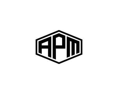 APM logo tasarım vektör şablonu. APM