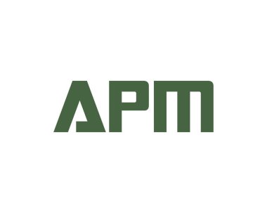 APM logo tasarım vektör şablonu. APM