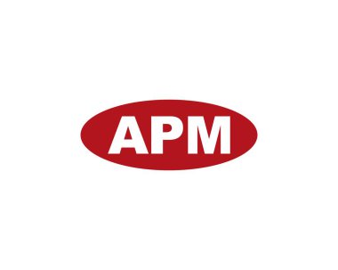 APM logo tasarım vektör şablonu. APM