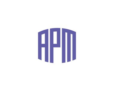APM logo tasarım vektör şablonu. APM