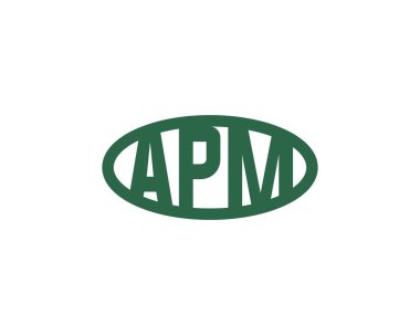 APM logo tasarım vektör şablonu. APM