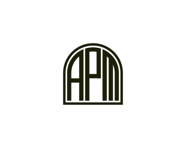 APM logo tasarım vektör şablonu. APM