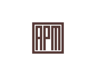 APM logo tasarım vektör şablonu. APM