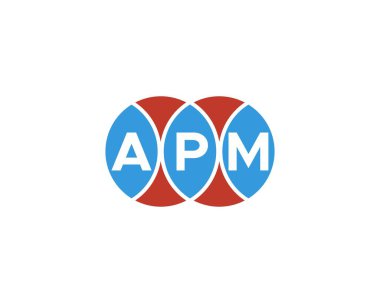 APM logo tasarım vektör şablonu. APM