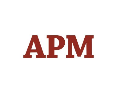APM logo tasarım vektör şablonu. APM