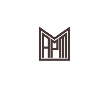 APM logo tasarım vektör şablonu. APM