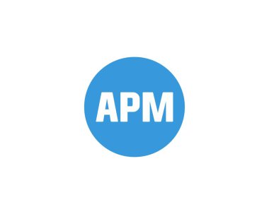 APM logo tasarım vektör şablonu. APM
