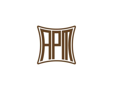 APM logo tasarım vektör şablonu. APM