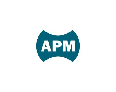 APM logo tasarım vektör şablonu. APM