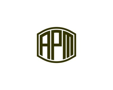 APM logo tasarım vektör şablonu. APM