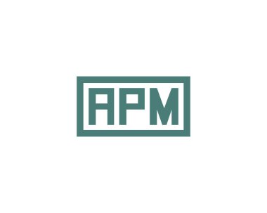 APM logo tasarım vektör şablonu. APM