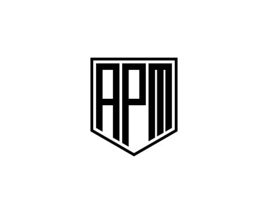 APM logo tasarım vektör şablonu. APM