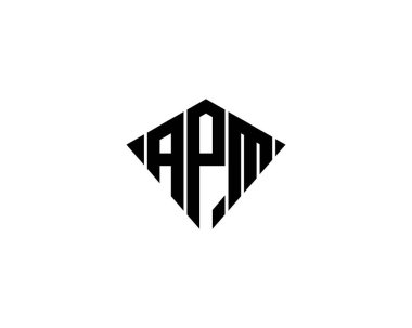 APM logo tasarım vektör şablonu. APM