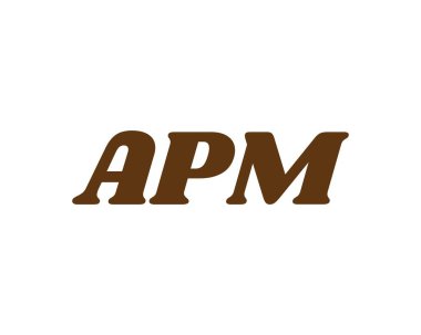 APM logo tasarım vektör şablonu. APM