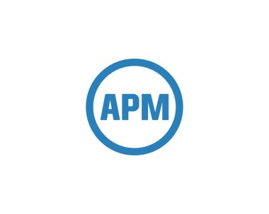 APM logo tasarım vektör şablonu. APM