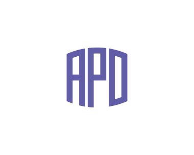 APO logo tasarım vektör şablonu. APO