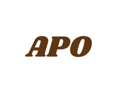 APO logo tasarım vektör şablonu. APO