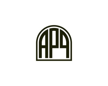 APQ logo tasarım vektör şablonu. APQ