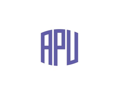 APU logo tasarım vektör şablonu. APU