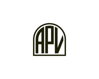 APV logo tasarım vektör şablonu. APV