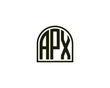 APX logo tasarım vektör şablonu. APX