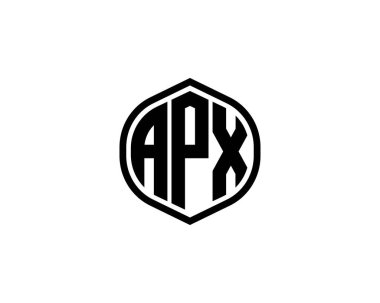 APX logo tasarım vektör şablonu. APX