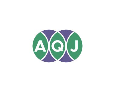 AQJ logo tasarım vektör şablonu. AQJ
