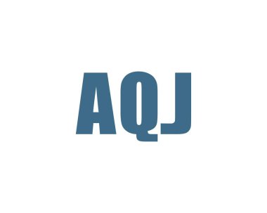 AQJ logo tasarım vektör şablonu. AQJ
