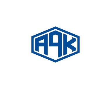 AQK logo tasarım vektör şablonu. AQK
