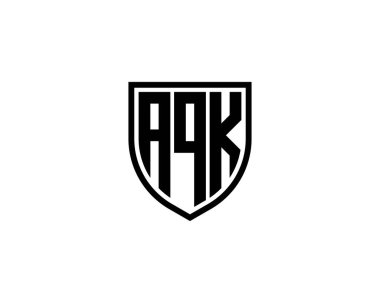 AQK logo tasarım vektör şablonu. AQK