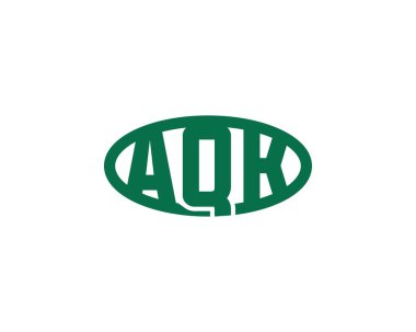 AQK logo tasarım vektör şablonu. AQK