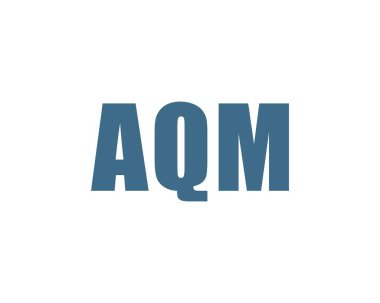 AQM logo tasarım vektör şablonu. AQM