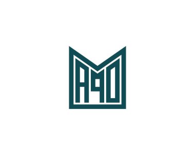 AQO logo tasarım vektör şablonu. AQO