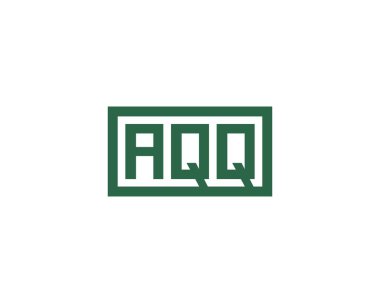 AQQ logo tasarım vektör şablonu. AQQ