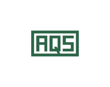 AQS logo tasarım vektör şablonu. AQS