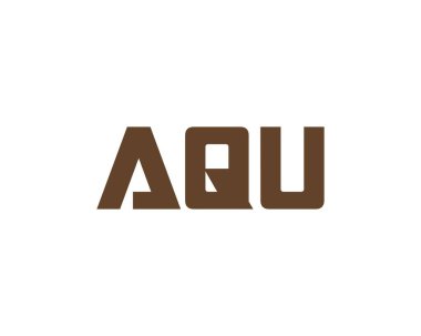 AQU logo tasarım vektör şablonu. AQU
