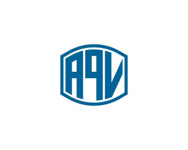 AQV logo tasarım vektör şablonu. AQV