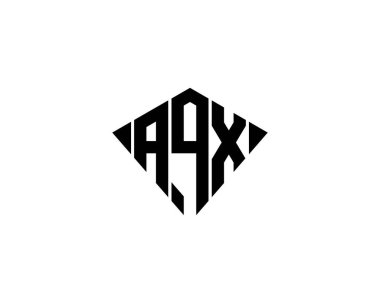 AQX logo tasarım vektör şablonu. AQX