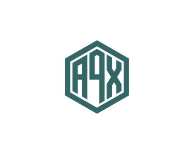 AQX logo tasarım vektör şablonu. AQX