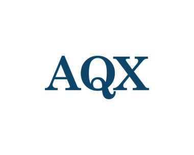 AQX logo tasarım vektör şablonu. AQX