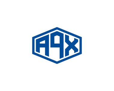 AQX logo tasarım vektör şablonu. AQX