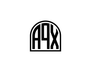 AQX logo tasarım vektör şablonu. AQX